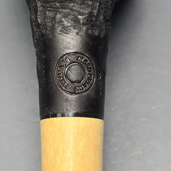 MBSD Briars by Piero Vitale Black Rusticated Billiard w/ Boxwood, Briar Pipe, New - Image 11
