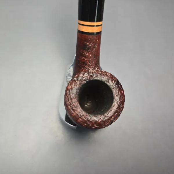 Chacom Erica 1205 Sandblasted Bent Billiard Estate Briar Pipe, Unsmoked - Image 8