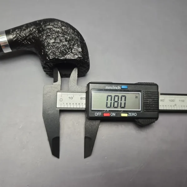 Morgan BlackJack 31 Sandblasted Panel Horn Briar Pipe, Unsmoked - Image 13