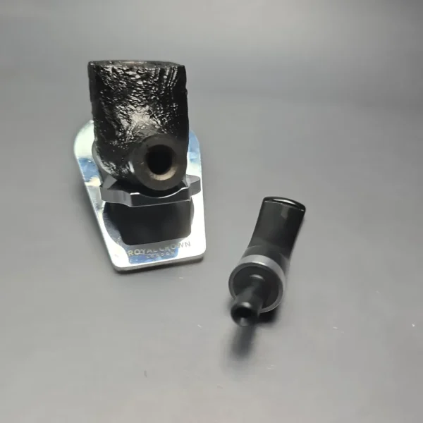 Morgan BlackJack 31 Sandblasted Panel Horn Briar Pipe, Unsmoked - Image 14