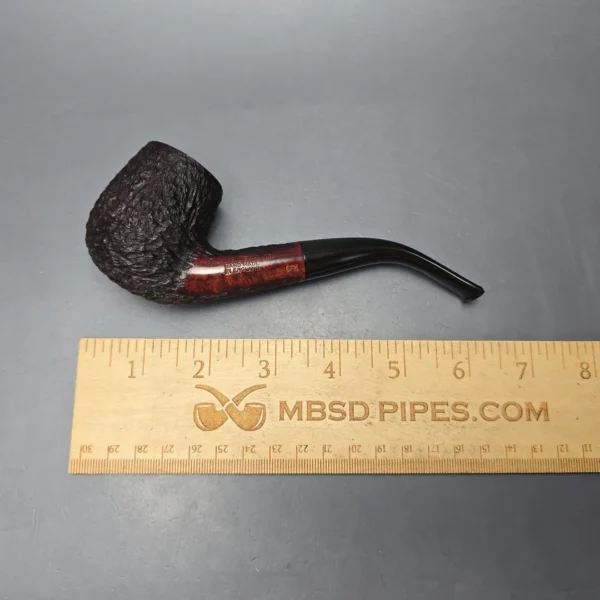 James Upshall Bark Group 6 Partially Rusticated Bent Billiard Estate Briar Pipe, Unsmoked - Image 14