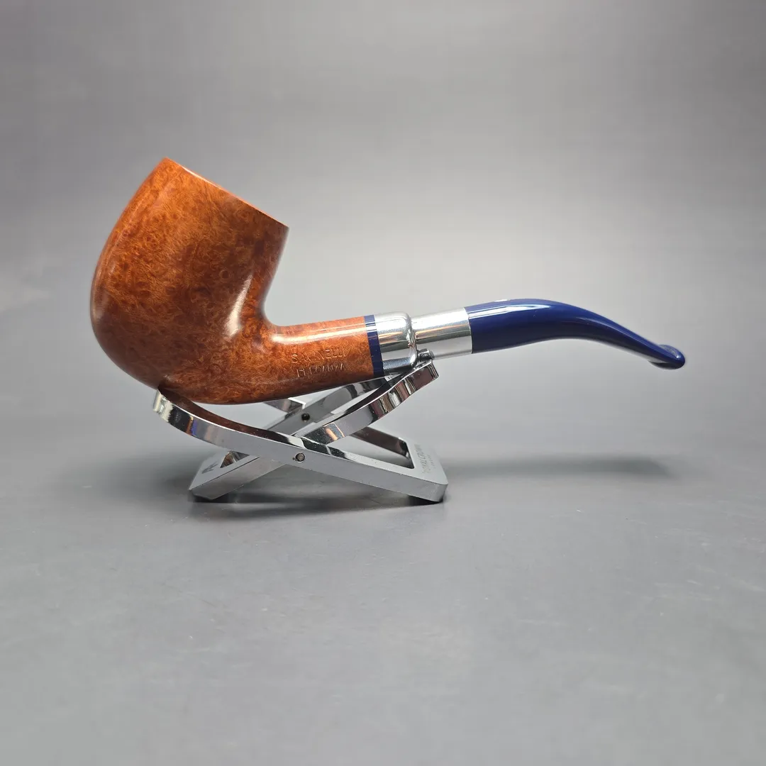 Savinelli Eleganza 606 KS Smooth Bent Billiard Estate Briar Pipe, Italian Estates, 6mm - Image 2