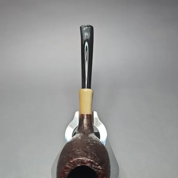 MBSD Briars Modern Masters 3 Sandblasted Tulip w/ Faux Horn Handmade Briar Pipe, New - Image 6