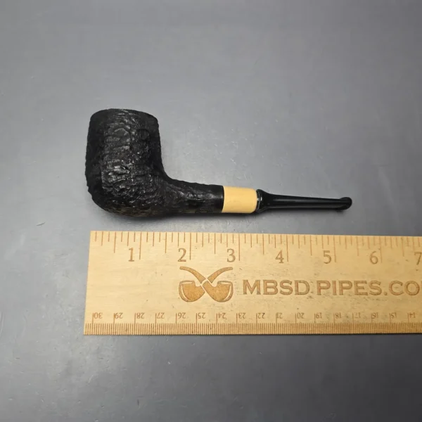MBSD Briars by Piero Vitale Black Rusticated Billiard w/ Boxwood, Briar Pipe, New - Image 12