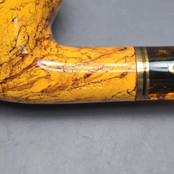 Chacom Atlas Yellow 42 Smooth Bent Billiard Estate Briar Pipe, Unsmoked - Image 11