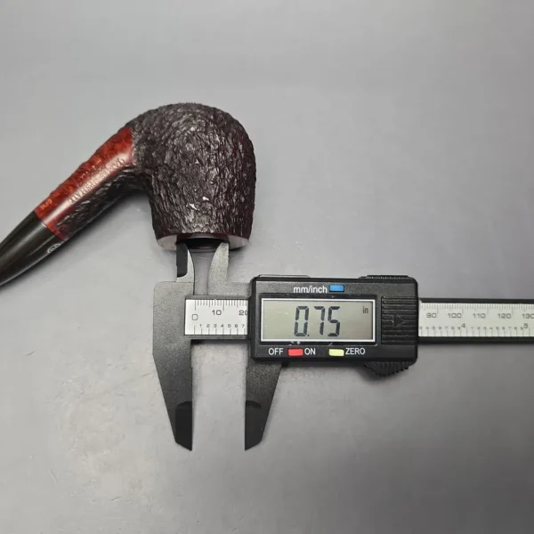 James Upshall Bark Group 6 Partially Rusticated Bent Billiard Estate Briar Pipe, Unsmoked - Image 13