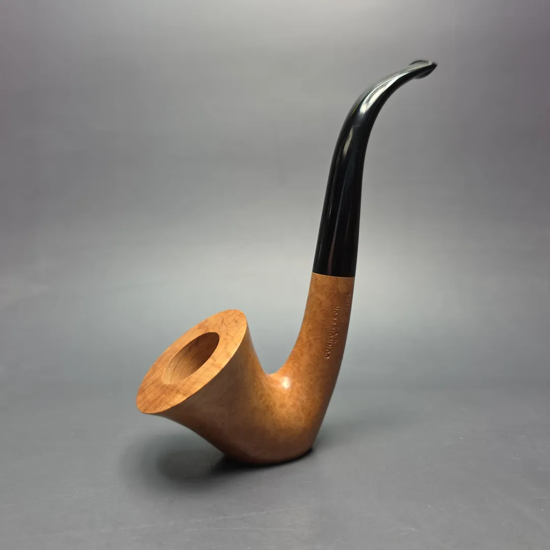 Ed Burak Connoisseur Smooth Bell Calabash Sitter Estate Briar Pipe, Unsmoked - Image 2