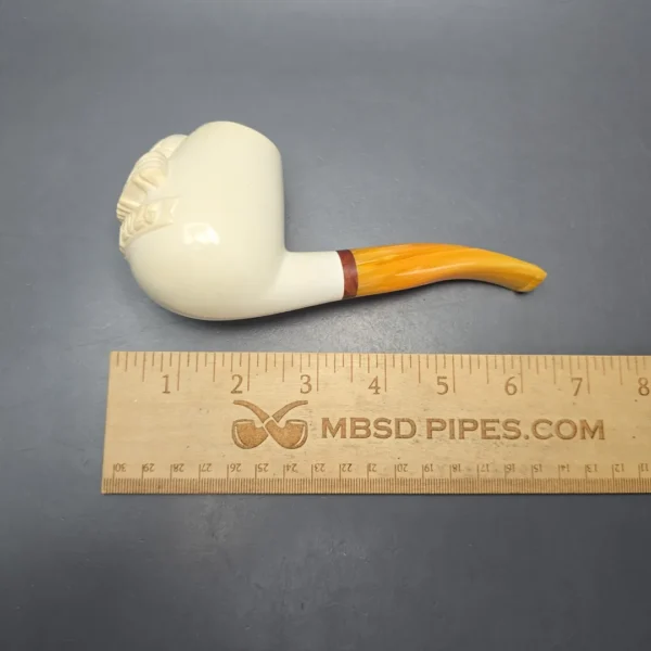 MBSD Meerschaum Deluxe World Cup 2026 Carved Brandy Block Meerschaum Pipe, Briar-Mortise, New - Image 12
