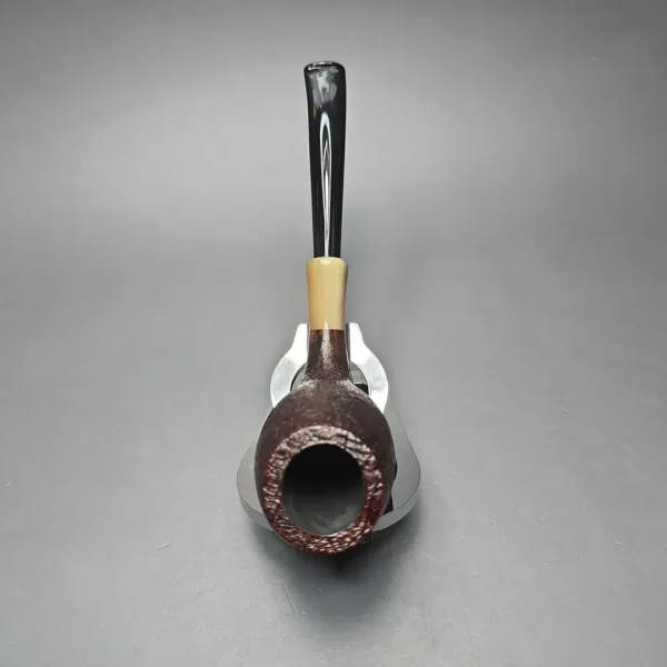 MBSD Briars Modern Masters 3 Sandblasted Tulip w/ Faux Horn Handmade Briar Pipe, New - Image 9
