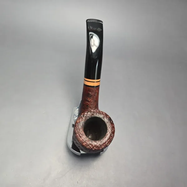 Chacom Erica 1205 Sandblasted Bent Billiard Estate Briar Pipe, Unsmoked - Image 10