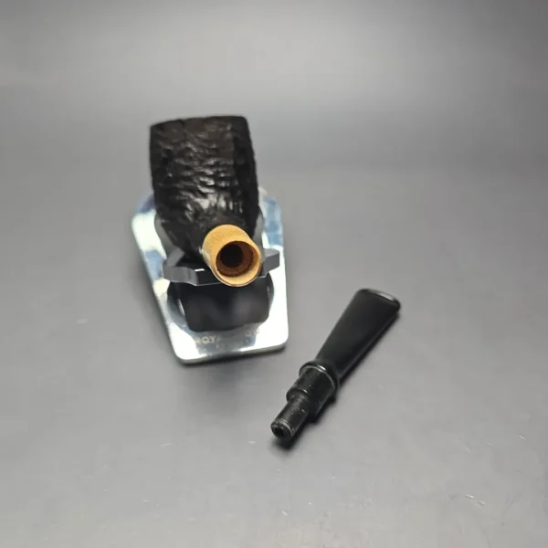 MBSD Briars by Piero Vitale Black Rusticated Billiard w/ Boxwood, Briar Pipe, New - Image 14