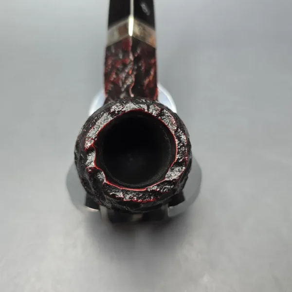 Peterson Cobble 150 Rusticated & Sandblasted Bulldog w/ Silver Briar Pipe, New - Image 9