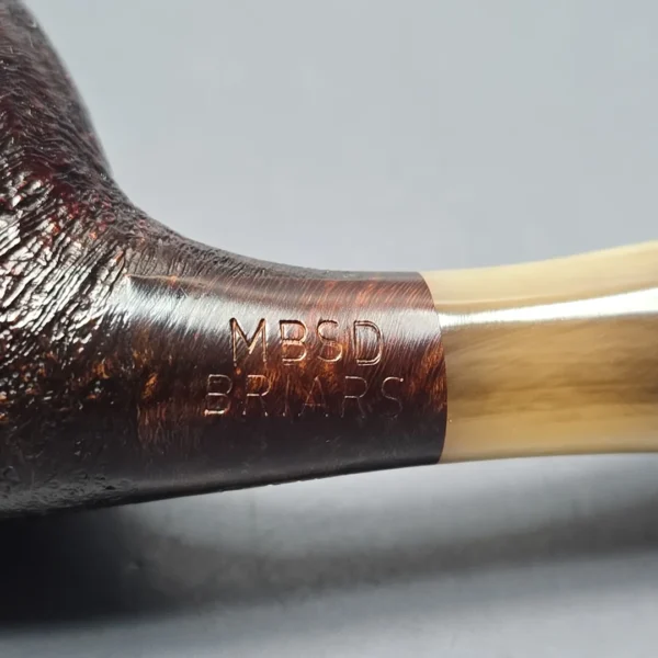 MBSD Briars Modern Masters 3 Sandblasted Tulip w/ Faux Horn Handmade Briar Pipe, New - Image 11
