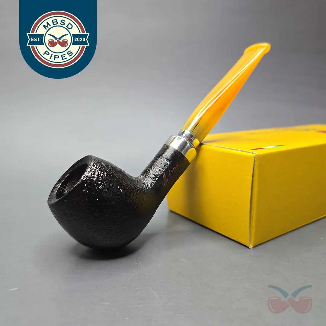 Molina Ambra 104 Sandblasted Apple Briar Pipe, New, 9mm