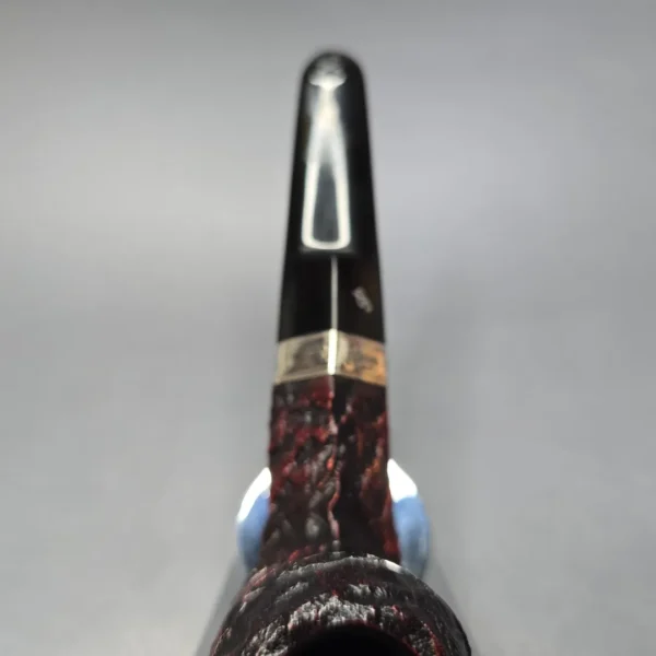 Peterson Cobble 150 Rusticated & Sandblasted Bulldog w/ Silver Briar Pipe, New - Image 8