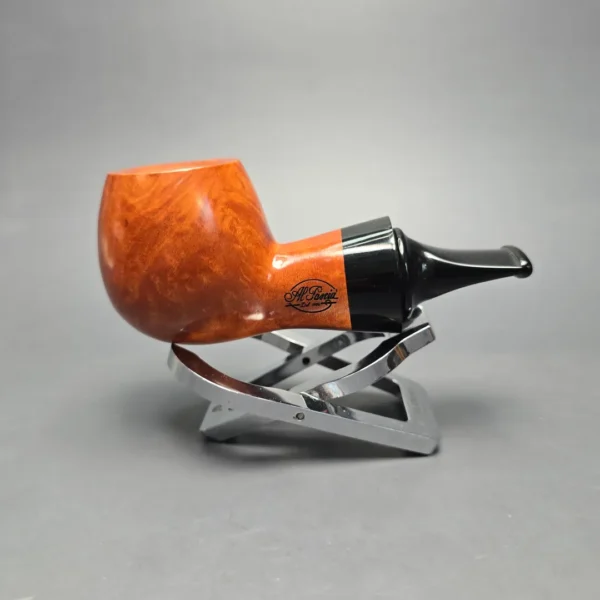 Al Pascia Curvy 02 Smooth Reverse Calabash Apple Estate Briar Pipe, Unsmoked - Image 15