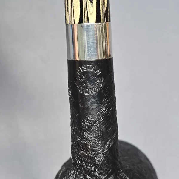 Pipe Tristan Partially Sandblasted Billiard w/ Silver Handmade Briar Pipe, New - Image 11