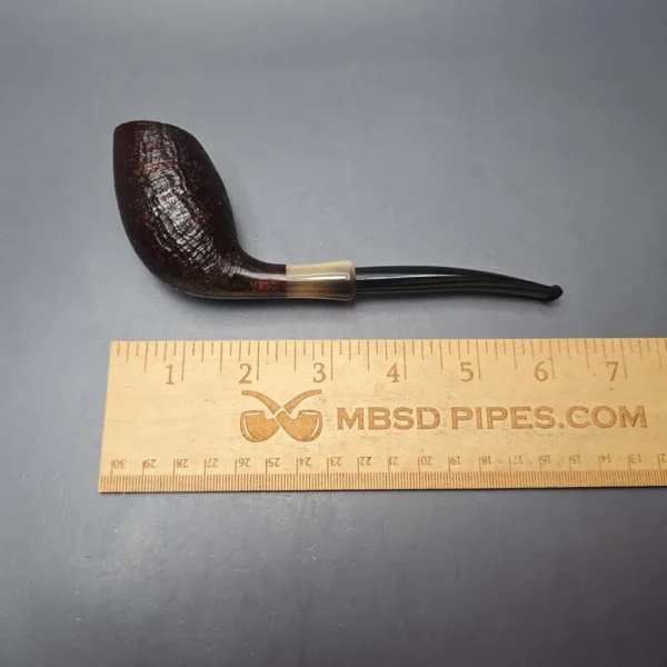 MBSD Briars Modern Masters 3 Sandblasted Tulip w/ Faux Horn Handmade Briar Pipe, New - Image 12