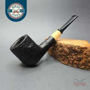 MBSD Briars by Piero Vitale Vintage Sandblasted Billiard w/ Boxwood, Briar Pipe, New