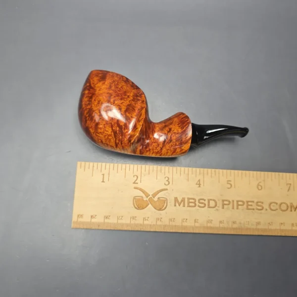 Peter Toth Smooth Asymmetric Blowfish Handmade Briar Pipe, New - Image 13