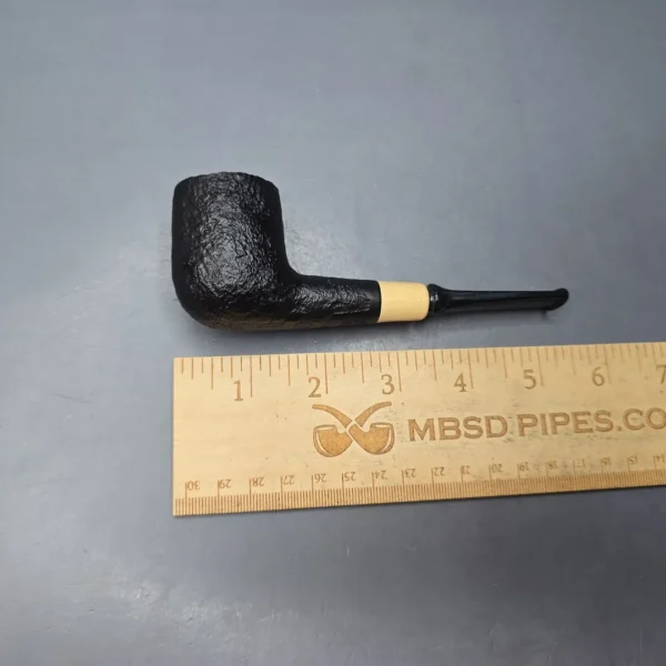 MBSD Briars by Piero Vitale Vintage Sandblasted Billiard w/ Boxwood, Briar Pipe, New - Image 11