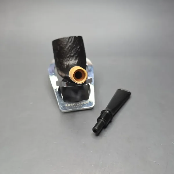 MBSD Briars by Piero Vitale Vintage Sandblasted Billiard w/ Boxwood, Briar Pipe, New - Image 13