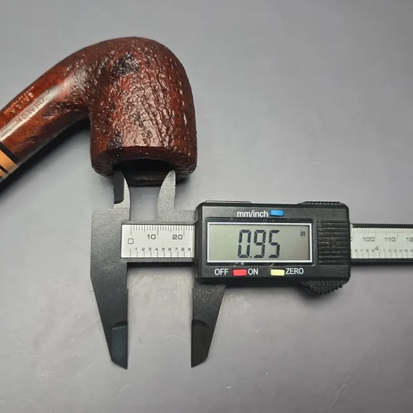 Chacom Erica 1205 Sandblasted Bent Billiard Estate Briar Pipe, Unsmoked - Image 15
