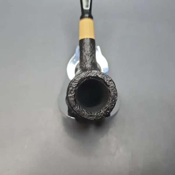 MBSD Briars by Piero Vitale Vintage Sandblasted Billiard w/ Boxwood, Briar Pipe, New - Image 6
