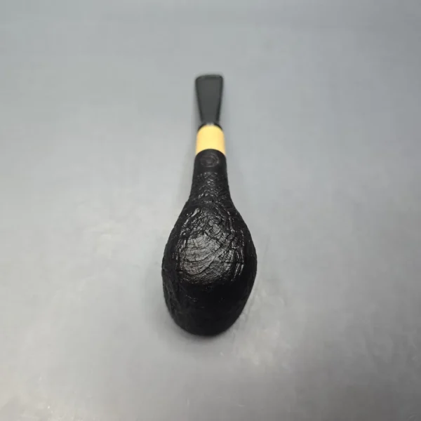 MBSD Briars by Piero Vitale Vintage Sandblasted Billiard w/ Boxwood, Briar Pipe, New - Image 9