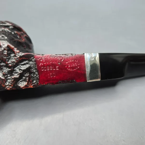Peterson Cobble 150 Rusticated & Sandblasted Bulldog w/ Silver Briar Pipe, New - Image 6