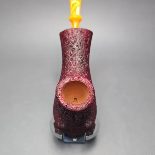 Buckeye Hand Made XL Sandblasted Volcano Strawberry Briar Pipe, New - Image 6