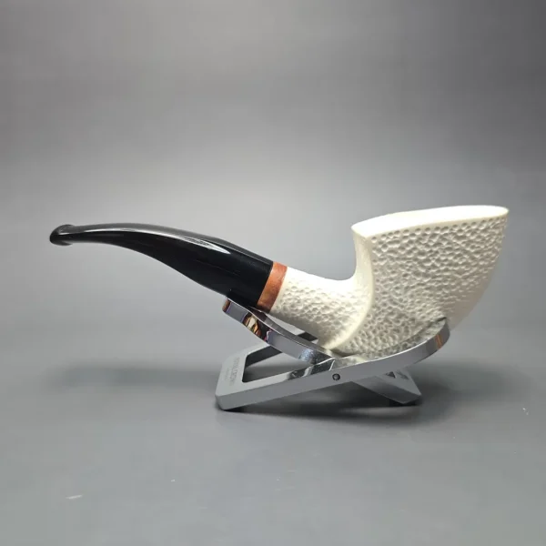 MBSD Meerschaum Deluxe Rusticated Pickaxe Block Meerschaum Pipe, Briar-Mortise, New - Image 6
