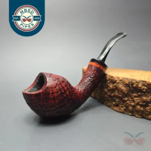 Papa Bear's Pipes by Tim Beaumont Sandblasted Reverse Calabash Egg Handmade Briar Pipe, New