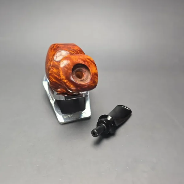 Peter Toth Smooth Asymmetric Blowfish Handmade Briar Pipe, New - Image 15