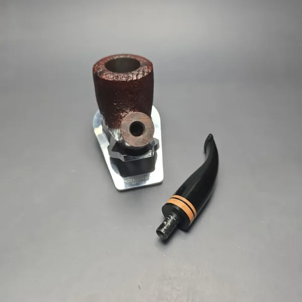 Chacom Erica 1205 Sandblasted Bent Billiard Estate Briar Pipe, Unsmoked - Image 16