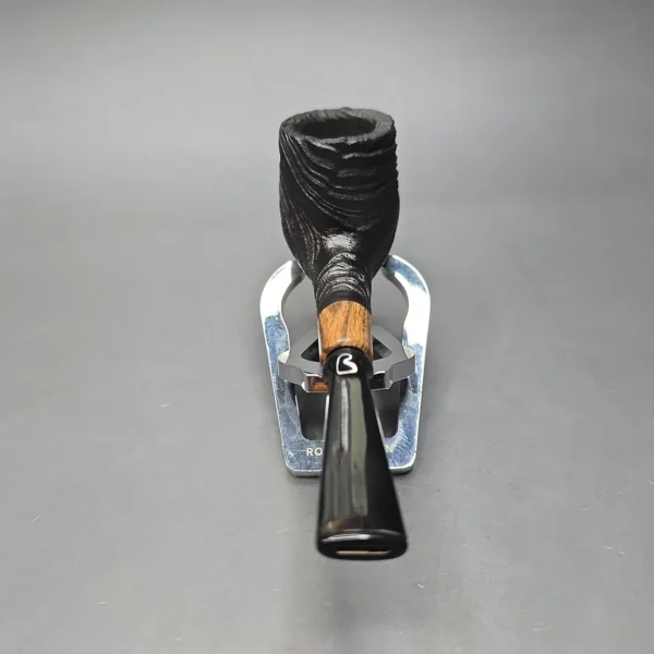 MBSD Briars by Piero Vitale Vintage Sandblasted Billiard w/ Olivewood, Briar Pipe, New - Image 5