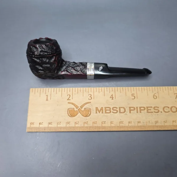 Peterson Cobble 150 Rusticated & Sandblasted Bulldog w/ Silver Briar Pipe, New - Image 3