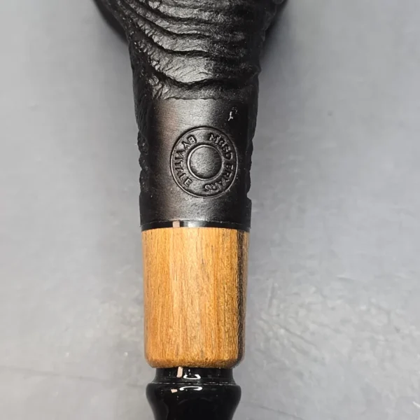 MBSD Briars by Piero Vitale Vintage Sandblasted Billiard w/ Olivewood, Briar Pipe, New - Image 10