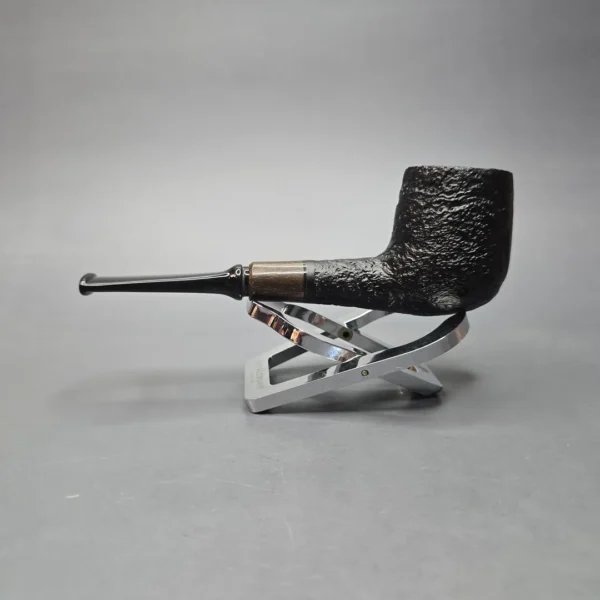 MBSD Briars by Piero Vitale Vintage Sandblasted Billiard w/ Zebrawood, Briar Pipe, New - Image 4