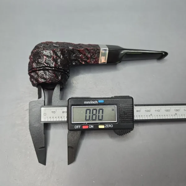 Peterson Cobble 150 Rusticated & Sandblasted Bulldog w/ Silver Briar Pipe, New - Image 4