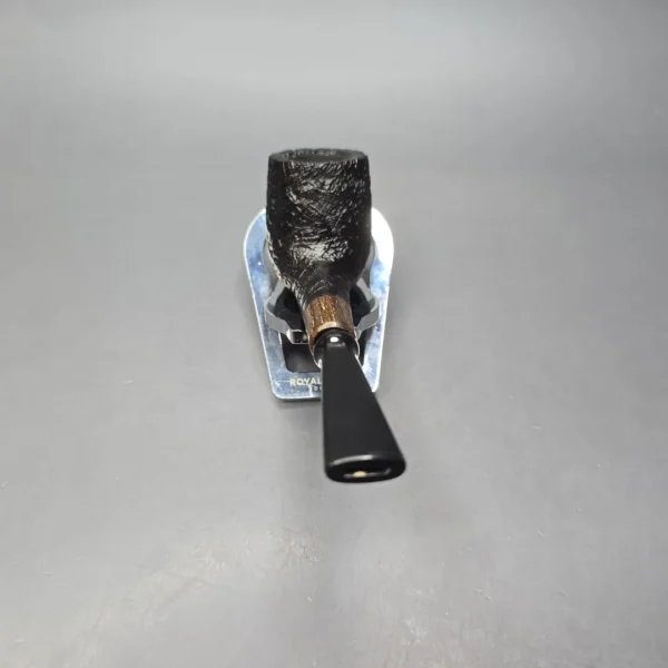 MBSD Briars by Piero Vitale Vintage Sandblasted Billiard w/ Zebrawood, Briar Pipe, New - Image 5