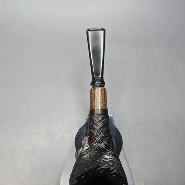 MBSD Briars by Piero Vitale Vintage Sandblasted Billiard w/ Zebrawood, Briar Pipe, New - Image 7