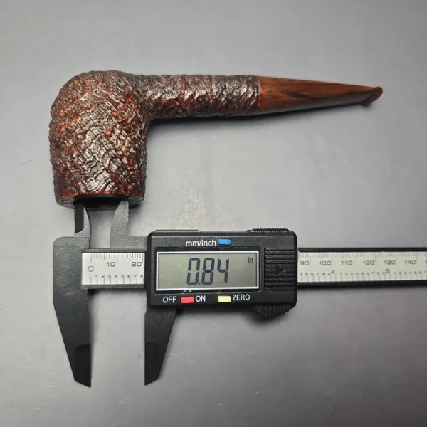 Ashton 1986 Pebble Grain XXX Sandblasted Billiard Estate Briar Pipe, English Estates - Image 13