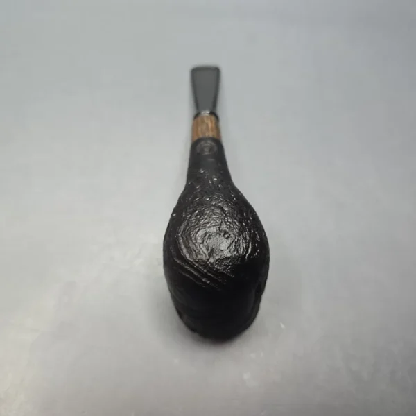 MBSD Briars by Piero Vitale Vintage Sandblasted Billiard w/ Zebrawood, Briar Pipe, New - Image 9