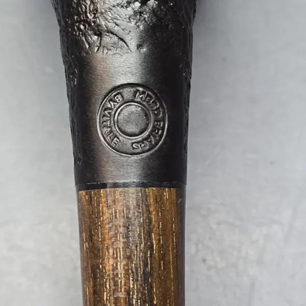 MBSD Briars by Piero Vitale Vintage Sandblasted Billiard w/ Zebrawood, Briar Pipe, New - Image 10