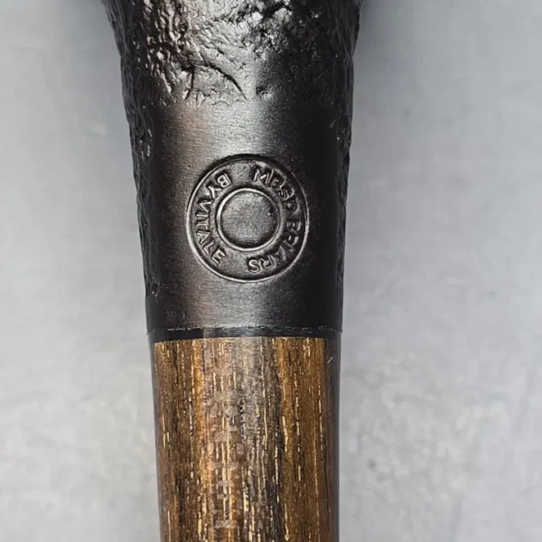 MBSD Briars by Piero Vitale Vintage Sandblasted Billiard w/ Zebrawood, Briar Pipe, New - Image 11