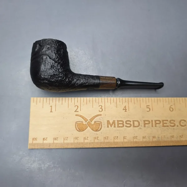 MBSD Briars by Piero Vitale Vintage Sandblasted Billiard w/ Zebrawood, Briar Pipe, New - Image 12