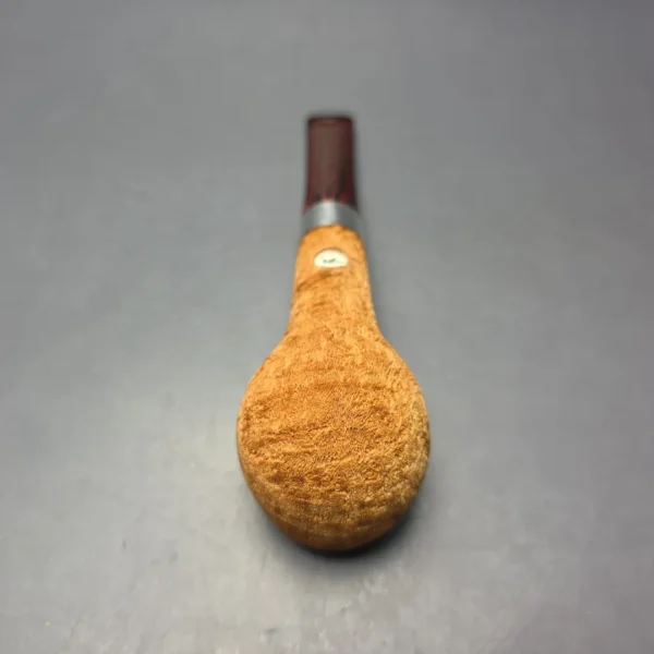 Walt Cannoy Signature Series Suede Blast Apple w/ Silver Handmade Briar Pipe, New - Image 9