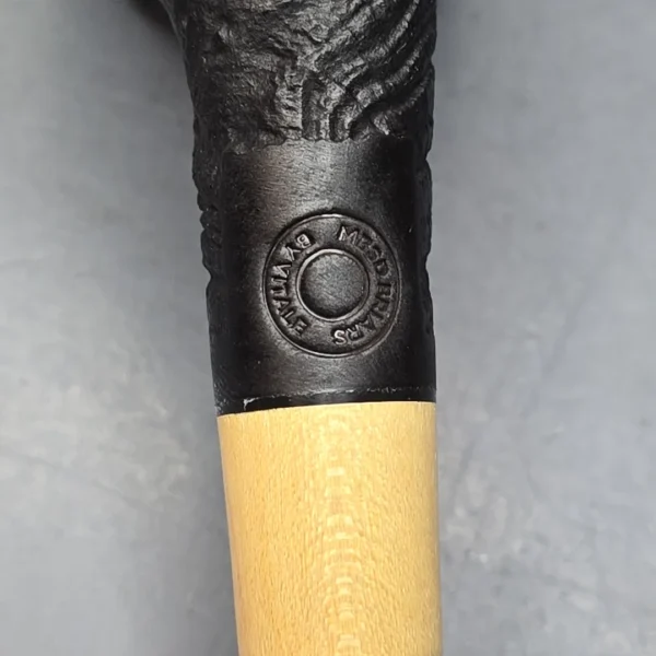 MBSD Briars by Piero Vitale Vintage Sandblasted Billiard w/ Boxwood, Briar Pipe, New - Image 10