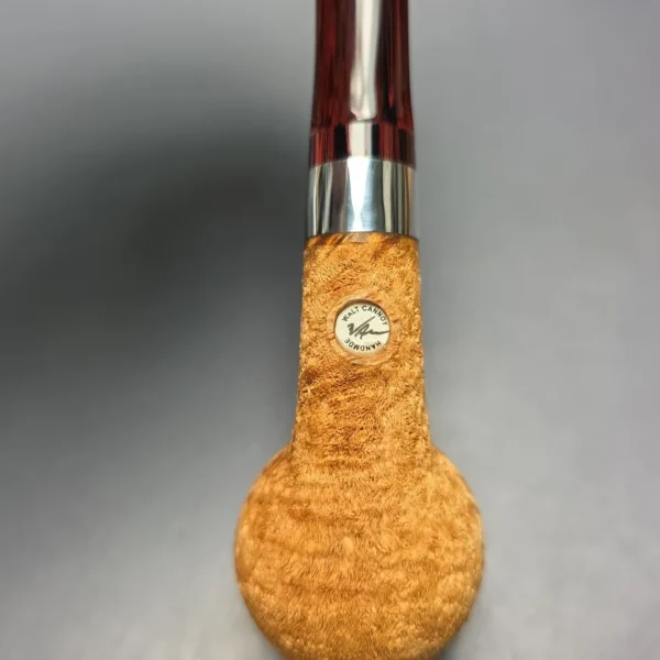 Walt Cannoy Signature Series Suede Blast Apple w/ Silver Handmade Briar Pipe, New - Image 10